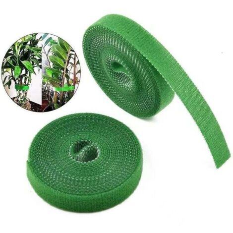 wiederverwendbare Nylon-Bindebänder für Kletterpflanzen – 10 mm x 10 m – Grün