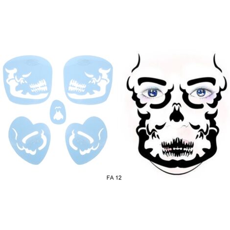 Wiederverwendbare Schablonen für künstlerisches Make-up, temporäre Tattoos und Körperkunst