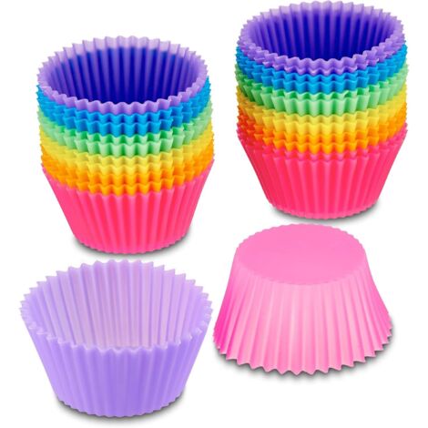Wiederverwendbare Silikon-Backformen, Muffinformen – 24er-Set