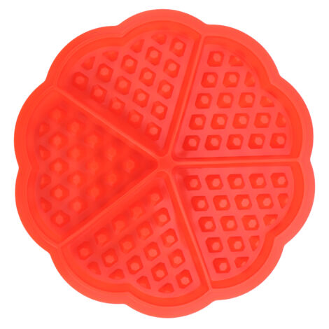 Wiederverwendbare Silikon-Waffelform für Muffins und Kuchen (5 Herzen) – Küchenaccessoire