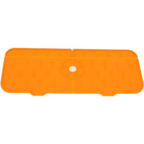 Wiederverwendbare, spritzfreie Silikon-Waschbeckenmatte für Küche und Bad – Orange