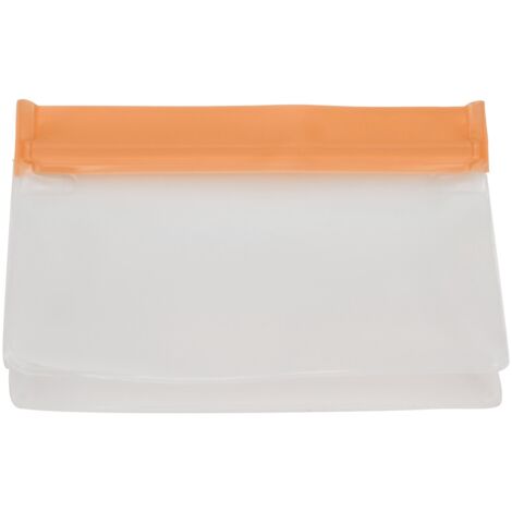 Wiederverwendbare, umweltfreundliche Silikonbeutel zur Aufbewahrung von Lebensmitteln und Gemüse, große Größe, orange