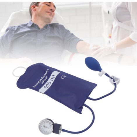 Wiederverwendbarer 500-ml-Druckinfusionsbeutel für Notfalltransfusionen und Intensivpflege aus blauem TPU [Medizinische Infusion]