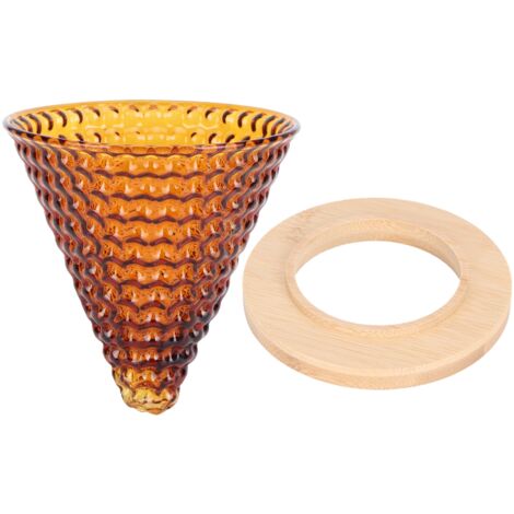 Wiederverwendbarer Glaskaffeefilter, Kaffeebrühtrichter, braunes Kaffeemaschinenzubehör