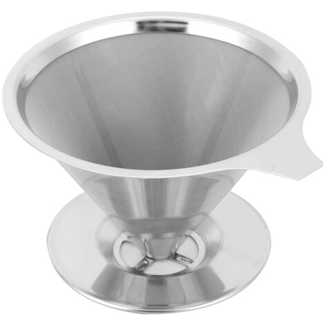 Wiederverwendbarer Kaffeefilter aus Edelstahl, Trichterfilter für die Zubereitung von Filterkaffee