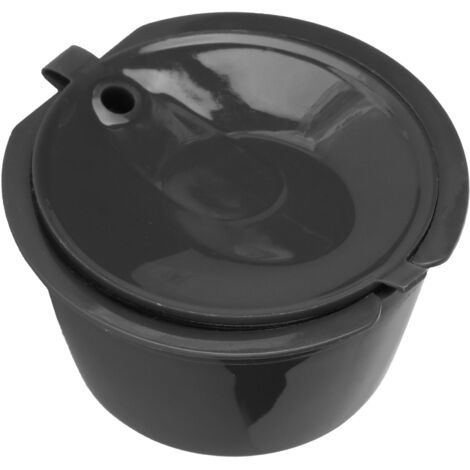 Wiederverwendbarer Kaffeefilter für Dolce-Kapseln, Zubehör für Kaffeemaschinen zu Hause/im Büro, 51–100 ml, Schwarz