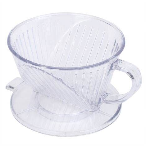 Wiederverwendbarer kegelförmiger Kaffeefilter, Durchlauf-Kaffeefilter, transparenter Servierbecher