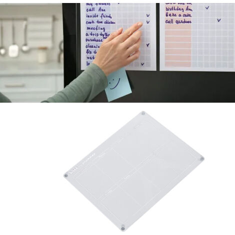 Wiederverwendbarer magnetischer Acryl-Kühlschrankplaner: Stilvoller Monatsplaner für Zuhause und Büro, 450 g - 1 Blatt (Stift nicht enthalten)