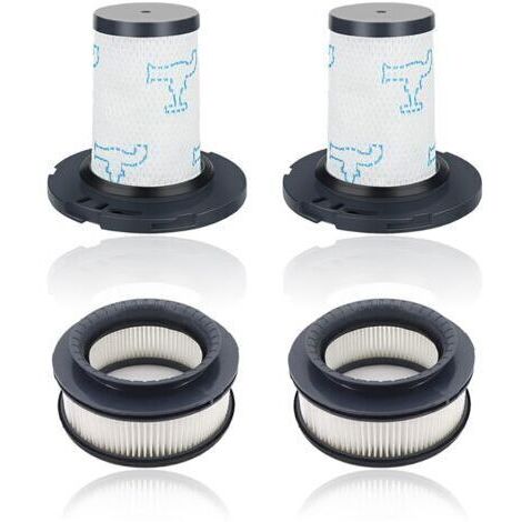 Wiederverwendbarer Staubsaugerfilter, kompatibel mit Rowenta X-Force Flex 11.60 12.60 14.60 15.60, Ersatzteilfilter, 2 Vormotorfilter + 2 Nachmotorfilter, ersetzt ZR009007, ZR009008.