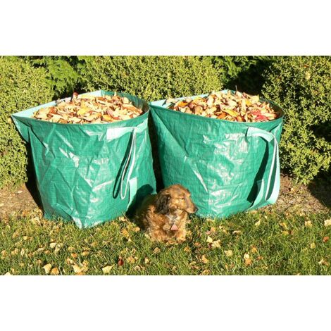 Wiederverwendbarer und strapazierfähiger Gartensack für Grünabfälle und Laub, 58 x 58 x 2 cm