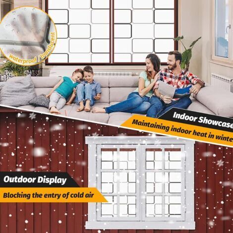 Wiederverwendbares und dickes Fensterisolierset 180 cm x 200 cm – Winterisolierfolie für Balkone