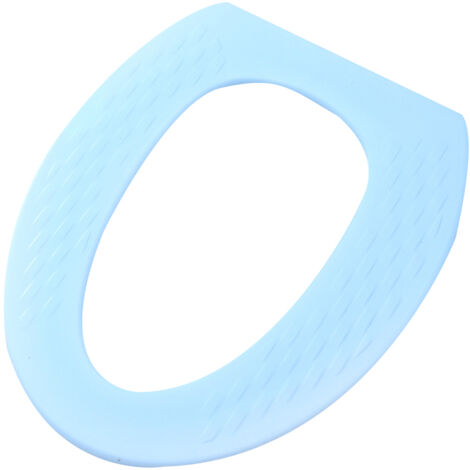 Wiederverwendbares, wasserdichtes EVA-Toilettensitzkissen, warmes, weiches Kissen (blau gestreift)