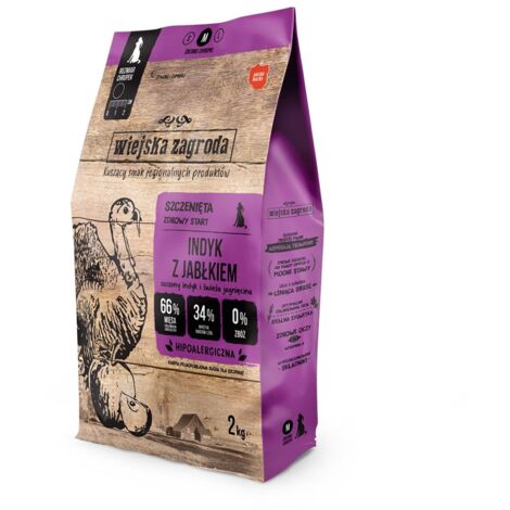 Wiejska Zagroda Dinde aux pommes pour chiens 9kg