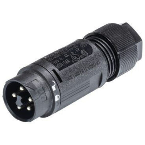 Wieland Electric 46.052.4553.1 Rundstecker Stecker, gerade Gesamtpolzahl: 4 + PE Serie (Rundsteckver