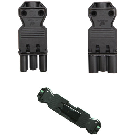 LEDKIA Wieland Steckverbinder GST18 3-polig männlich-weiblich Schwarz