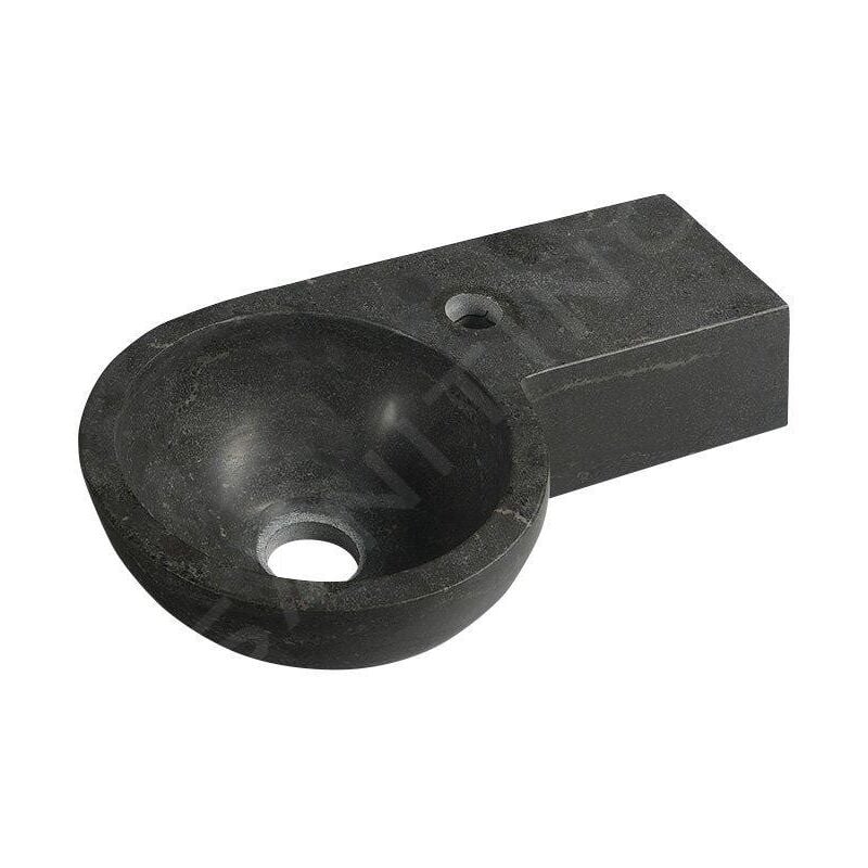 Sapho - Blok - Lave-mains 400x230 mm, avec 1 trou à droite, sans trop-plein, anthracite 2401-32