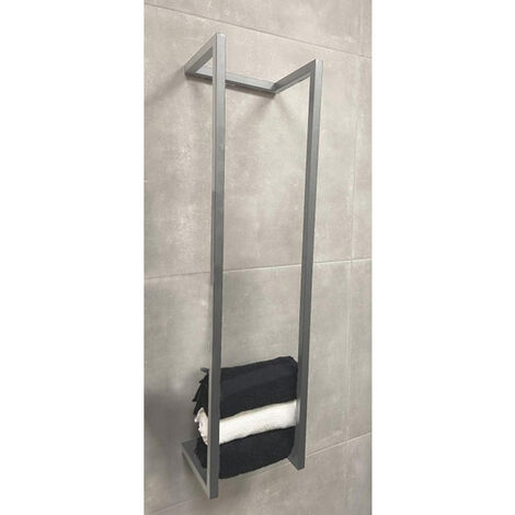 Wiesbaden Loft porte-serviettes industriel 95x25x20cm acier inoxydable - Inox brossé