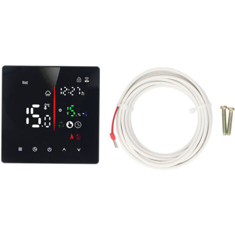 WiFi APP digital thermostat with touchscreen control and synchronization for TUYA AC 90-240V.