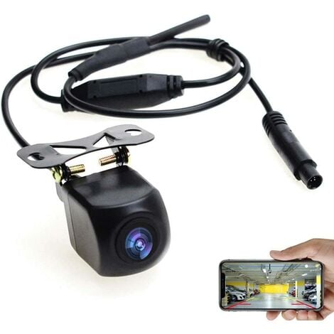 AOUGO WiFi Backup Camera Reversing Camera Rear View 12V Mini Waterproof Body Tachograph for iPhone and Android