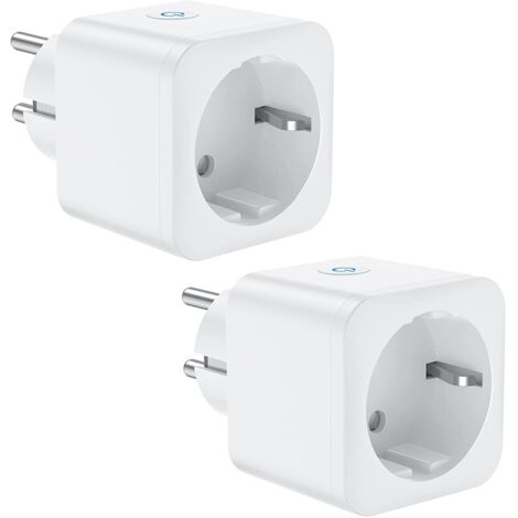 WiFi Connection Socket, 16A 3300W Smart Plug, Compatible with Alexa Google Home, with Voice Control and Remote Control, Timer Socket with Timer Function (2 Pack)
