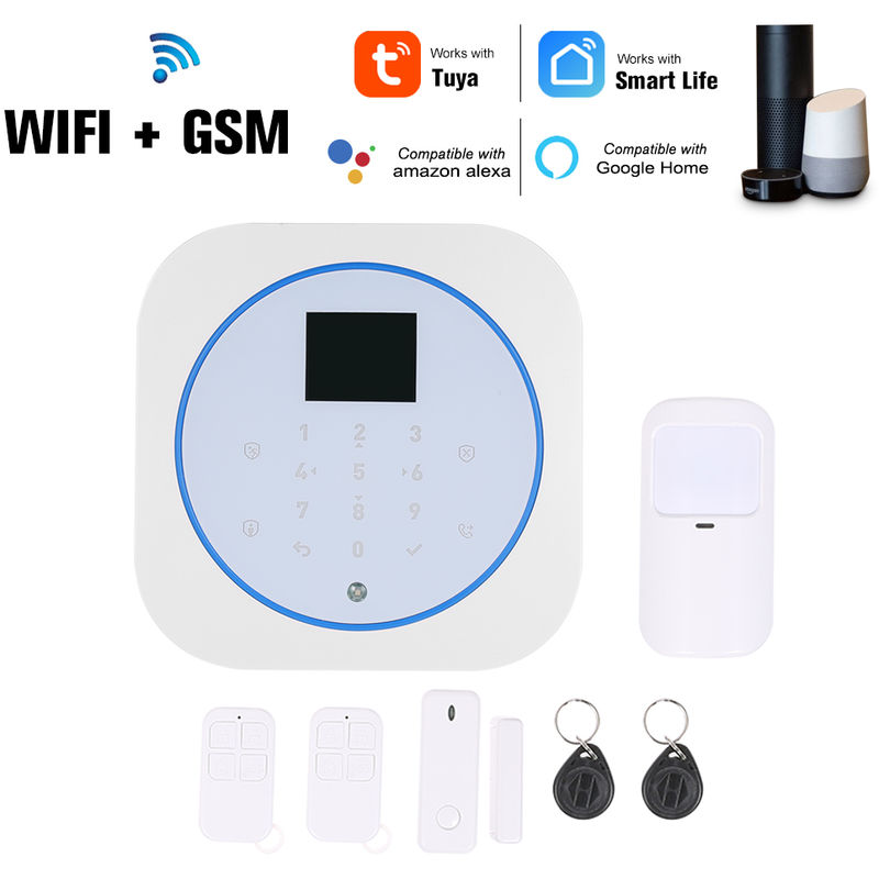 

Asupermall - Wifi del sistema de alarma GSM, Intercom control remoto, para Amazon Alexa control por voz