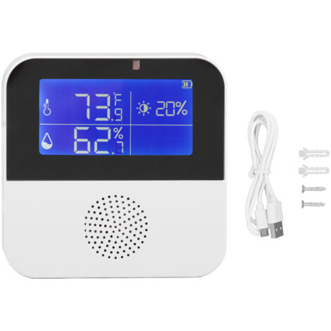 WiFi Humidity Temperature Sensor High Accuracy Smart Thermometer Hygrometer with 2.9 Inch LCD Screen