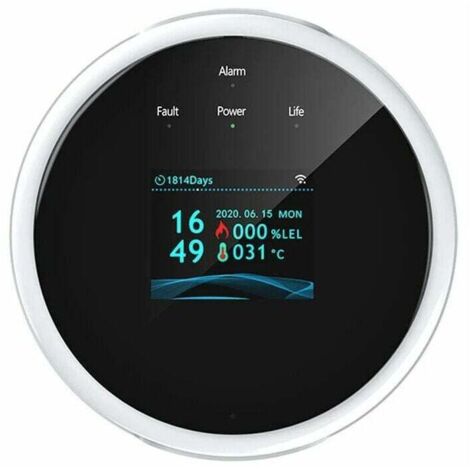Wifi Natural Gas-Sensor Household Intelligent Combustible Gas-Alarm Detector Gas-Leakage Sensor Compatible with Amazon Alexa Google Assistant