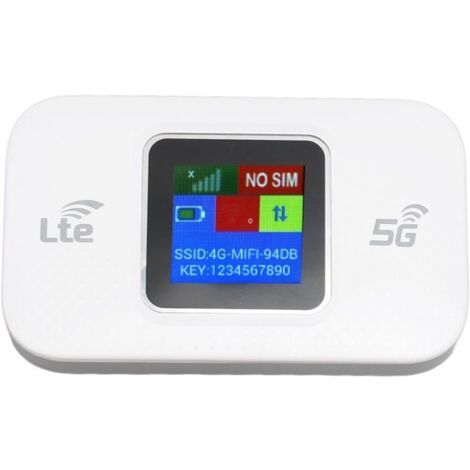WiFi Portable,Modem WiFi 4G LTE 300 Mbps Haute Vitesse de Voyage Hotspot écran Couleur 4G Routeur WiFi Mobile pour Téléphone