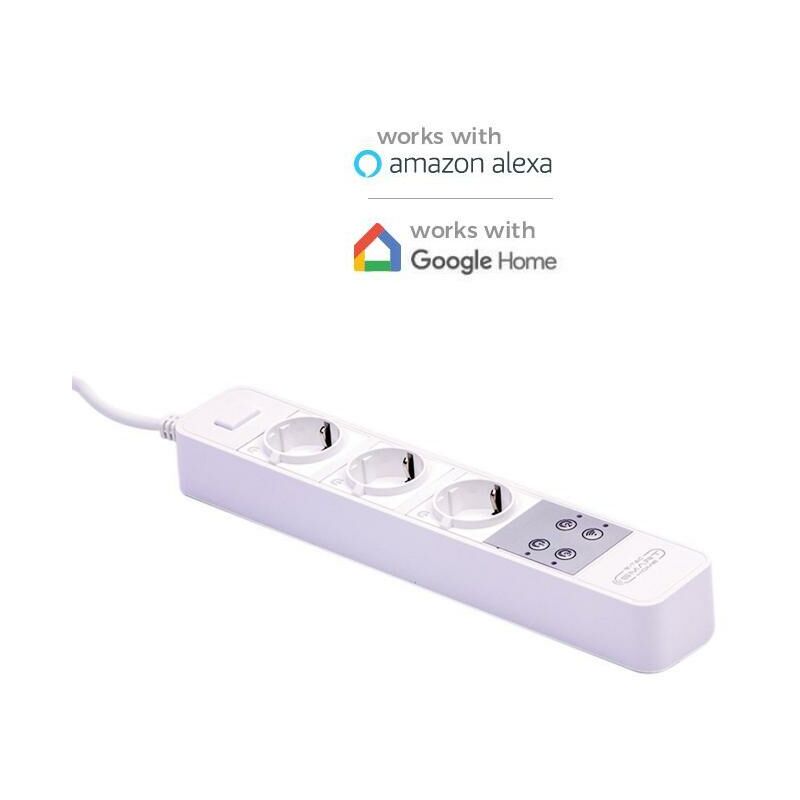 Image of Wifi power strip amazon alexa & google home compatible