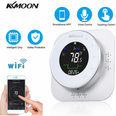 Wifi Programmable Chauffage / Refroidissement Thermostat Ac / Dc 24V Régulateur De Température, Blanc