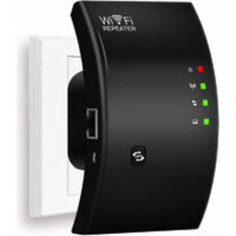 WiFi Repeater, Powerful WiFi Amplifier, N300 WiFi Extender, WiFi Signal Booster, 1 Ethernet Port, Covers up to 200㎡, Easy to Install, Compatible with All Internet Boxes