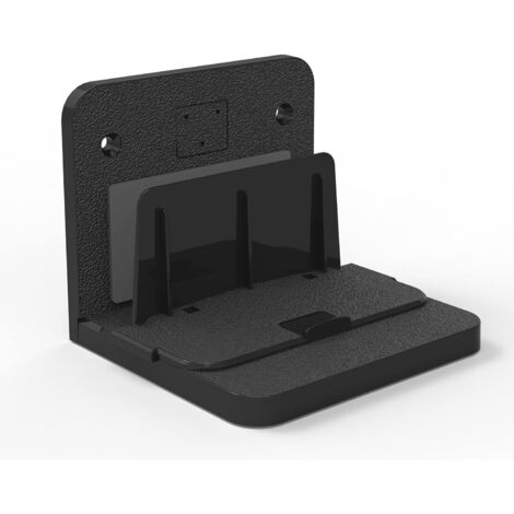 Wifi Router Wall Mount Supports Set-Top Box/Mac Mini/Apple Tv Box/Optical Cats/Switch/Hard Drive/Mobile Power/Tablet Storage (Black, 2 Pieces) Un01
