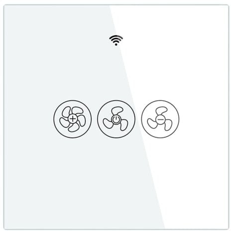 WiFi Smart Ceiling Fan Light Wall Switch,Smart Life/Tuya APP Remote Various Speed Control,For and Home(EU)