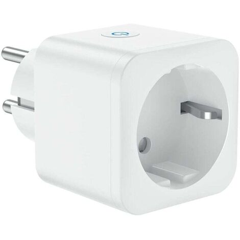 WiFi smart plug, 16A 3680W, compatible with Alexa and Google Home, with voice control and remote control, timer plug with timer function (1 Pack)