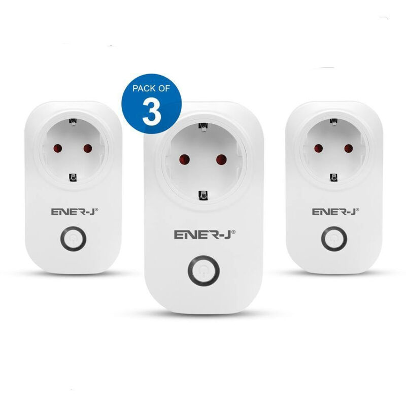 WiFi Smart Plug EU Type with Energy Monitor (3pc pack). Set Timer or Group Control. APP & Voice Control