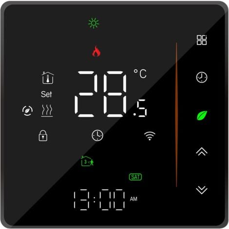 BEIJIYI WiFi Smart Thermostat, Raumthermostat, programmierbar, App-Unterstützung, Sprachsteuerung, kompatibel mit Alexa/Google Home, für Warmwasserbereiter/Warmwasserbereiter 5A