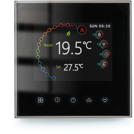 LEPMERK WiFi-Smart-Thermostat, Temperaturregler, wöchentlich programmierbare Touch-Steuerung/mobile App/Sprachsteuerung, kompatibel mit Alexa/Google Home, für Warmwasserbereitung 5 A