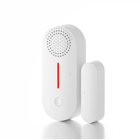 WiFi-Tür-/Fensteröffnungsmelder mit akustischer und optischer Alarmfunktion, Fernaktivierung/-deaktivierung, programmierbare Alarmfunktion, kompatibel mit Tuya, für intelligente Systeme deng  ALOVEZ