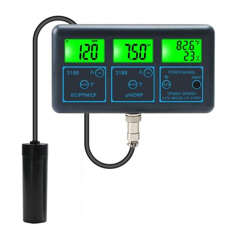 WiFi Tuya Smart Monitor Fish Tank Aquarium SPA Pool Online Water Quality Meter PH ORP Testeur D'Humidité EU Plug