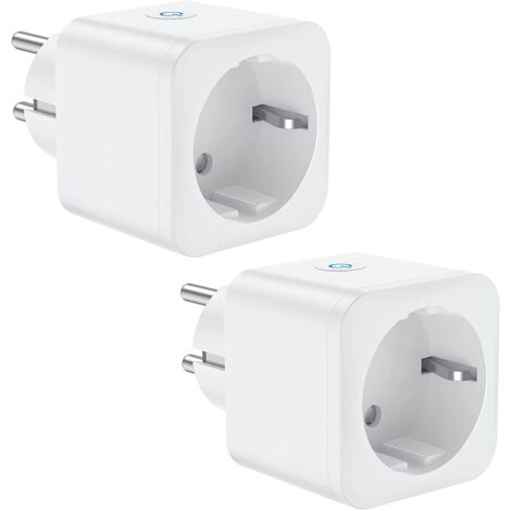 WiFi-Verbindungssteckdose, 16 A, 3300 W, Smart-Steckdose, kompatibel mit Alexa Google Home, mit Sprachsteuerung und Fernbedienung, Timer-Steckdose mit Timer-Funktion (2 Stück)