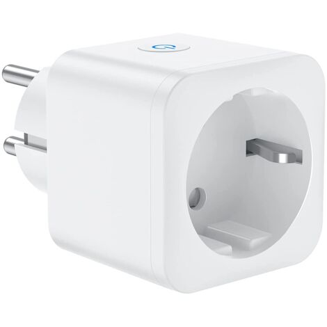 WiFi-Verbindungssteckdose, 16 A 3680 W Smart-Steckdose, kompatibel mit Alexa Google Home, mit Sprachsteuerung und Fernbedienung, Timer-Steckdose mit Timer-Funktion (1 Packung)