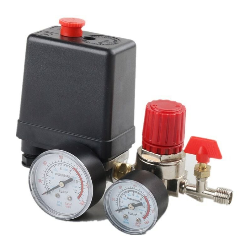 Pressure Control Switch Valve Normally Closed Regulating Valves Power-Switch 4-Holes Air Pump Switches Controller Assembly Manifold Regulators Gauges
