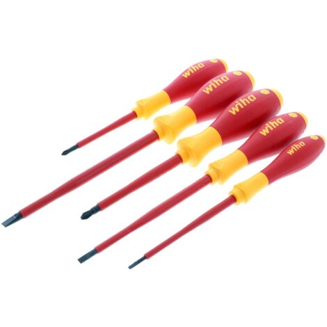 Wiha 32091 - Set di 5 cacciaviti isolati a taglio e Phillips da 1000 Volt