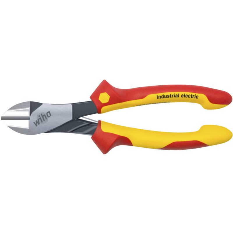 Industrial electric heavy-duty diagonal cutters with DynamicJoint® with switchable opening spring 160 mm, 6 1/2' (41310) - Wiha