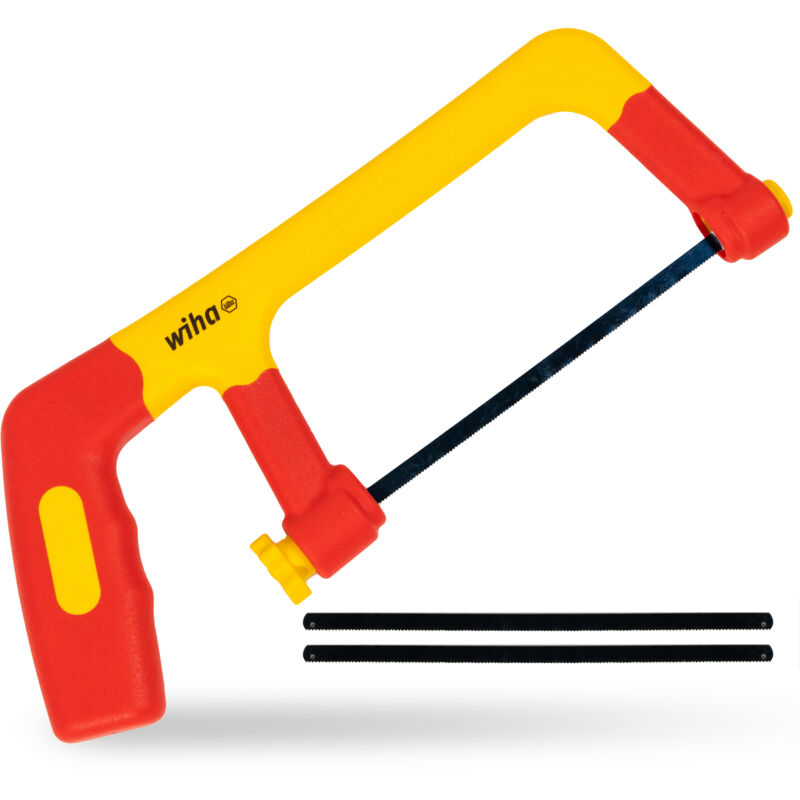 Wiha - hacksaw electric insulated i with three replaceable saw blades 150 mm i clean cutting of plastic and/or metal i vde tested (43125)