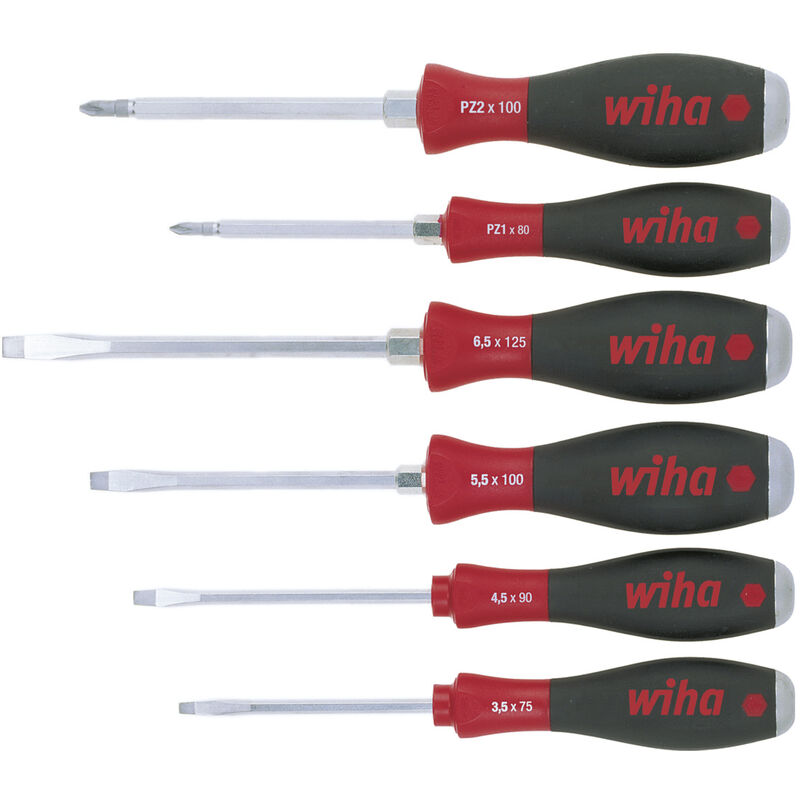 

Wiha Juego de destornilladores 6 piezas SoftFinish Pozidriv hexagonal