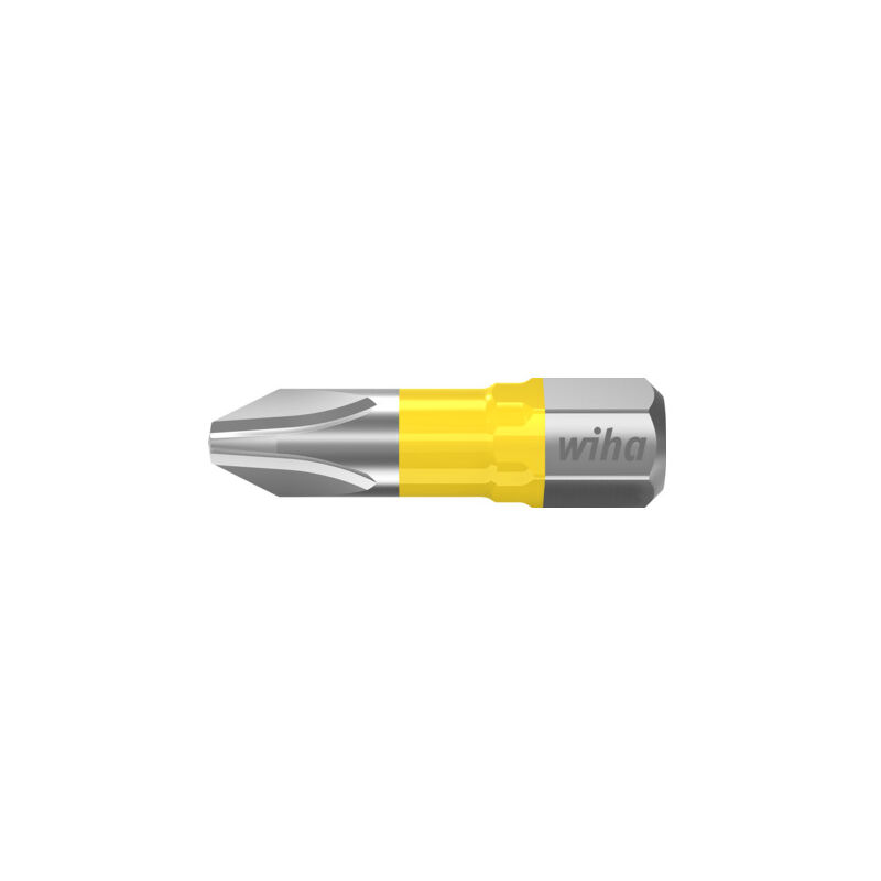 Jeu d'embouts y 25 mm Phillips (PH2) 5 pcs 1/4' C6,3 dans un coffret (41586) - Wiha Jeu d'embouts y 25 mm Phillips (PH2) 5 pcs 1/4' C6,3 dans un coffret (41586) - Wiha