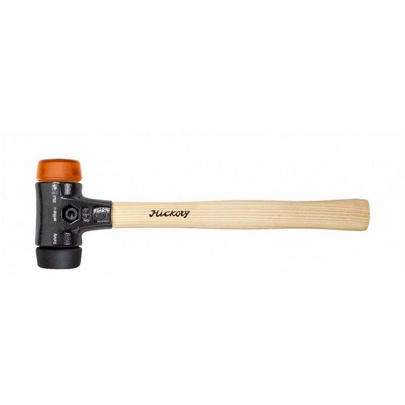 

Wiha 83238030 Martillo de cara blanda Safety de dureza media/duro con mango de madera Hickory cabezal redondo 30 mm