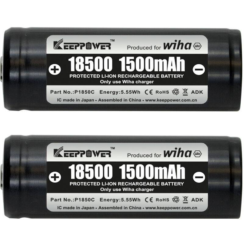 Wiha - Jeu de piles18500 Li-Ion 2 pcs dans un coffret (41914)