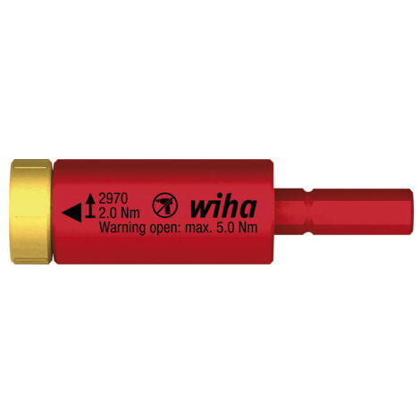 WIHA HERRAMIENTAS Adaptador de par de apriete easyTorque electric para slimBits y soporte slimVario® en blíster 2.0 Nm (41342)